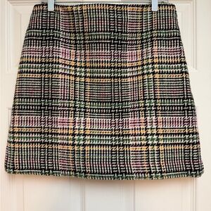 LOFT Multicolor Plaid Mini Skirt